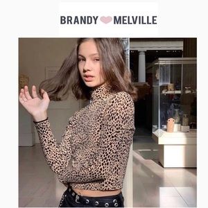 brandy melville leopard long sleeve <3
